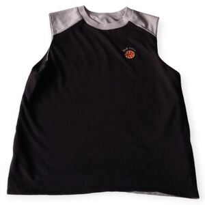 OLD NAVY BOY'S ATHLETIC  REVERSIBLE  BASKETBALL TANK TOP. COLOR BLACK / GRAY